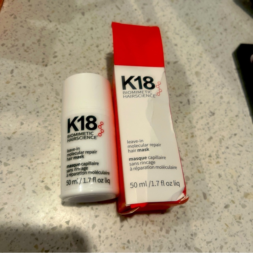 K18 leave in hair mask molecular repair for damaged hair over processed hair